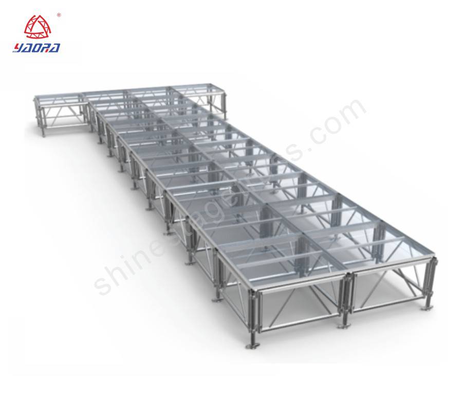 Adjustable Plywood / Acrylic Glass Assemble Stage