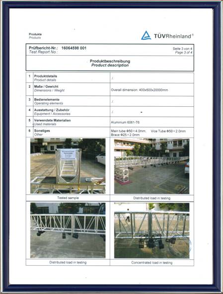 Certificación TUV de armadura -2