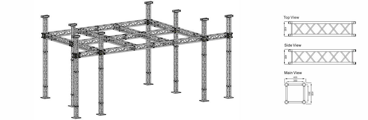 Diseño de proyectos de truss de iluminación escénica